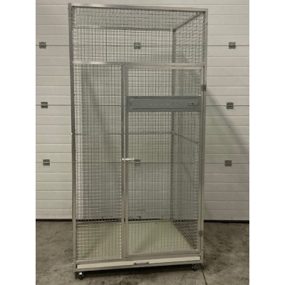 Volière 1m/1m/2m avec roulettes et tiroir