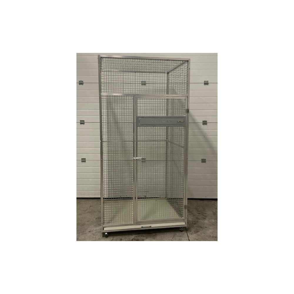 Volière 1m/1m/2m avec roulettes et tiroir