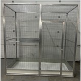 Volière 2m/1m/2m avec tiroirs et soubassements