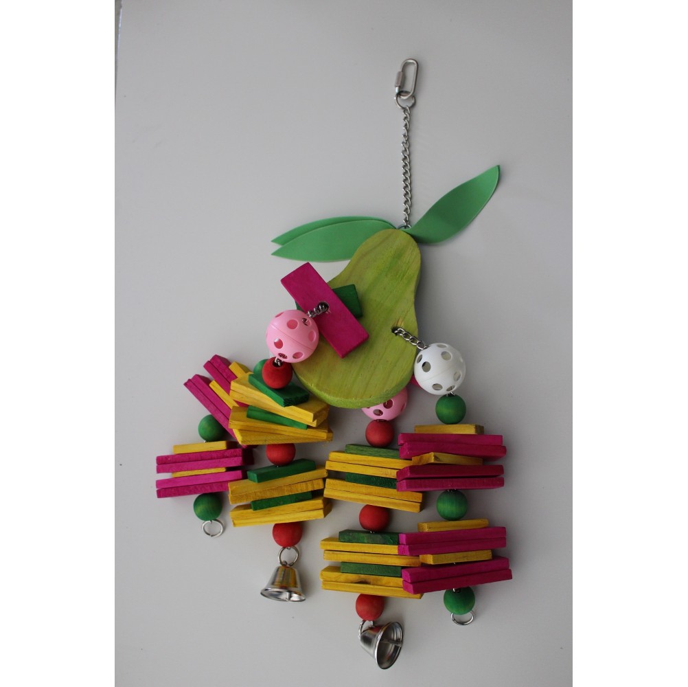 Pendentif poire bois