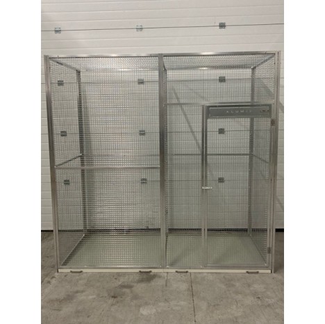 Volière 2m/1m/2m avec tiroirs de fond